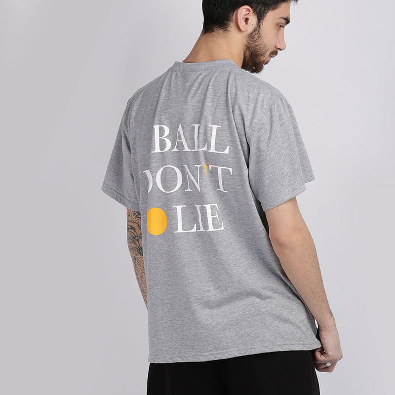 мужская серая футболка Hard Ball Don't Lie Ball Don't Lie-серая - цена, описание, фото 3
